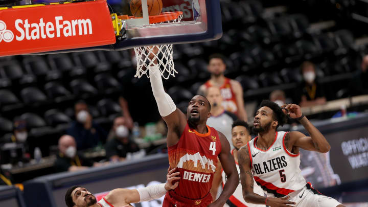 DENVER, COLORADO – MAY 24: Paul Millsap #4 of the Denver Nuggets. Possible Minnesota Timberwolves target. (Photo by Matthew Stockman/Getty Images)