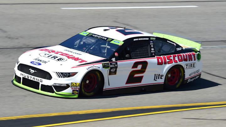 RICHMOND, VIRGINIA - SEPTEMBER 20: Brad Keselowski, driver of the #2 Discount Tire Ford, practices for the Monster Energy NASCAR Cup Series Federated Auto Parts 400 at Richmond Raceway on September 20, 2019 in Richmond, Virginia. (Photo by Jared C. Tilton/Getty Images)
