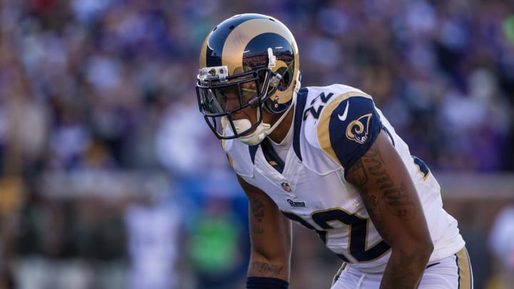 Nov 8, 2015; Minneapolis, MN, USA; St. Louis Rams cornerback Trumaine Johnson (22) against the Minnesota Vikings at TCF Bank Stadium. The Vikings defeated the Rams 21-18. Mandatory Credit: Brace Hemmelgarn-USA TODAY Sports