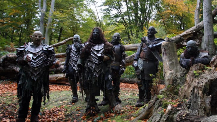 LONDON - OCTOBER 25: Orcs take a rest from filming in Epping Forest for a new chapter based on the epic trilogy, 'The Lord Of The Rings' on October 25, 2008 in London, England. The short internet based film/drama 'Born Of Hope' is inspired by paragraphs written by J.R.R Tolkien in the appendices of his trilogy the Lord of the Rings, and can be found at http://www.bornofhope.com. (Photo by Dan Kitwood/Getty Images)