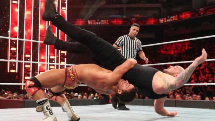 Chad Gable faces off against Baron Corbin at WWE Hell in a Cell on October 6, 2019. Photo: WWE.com