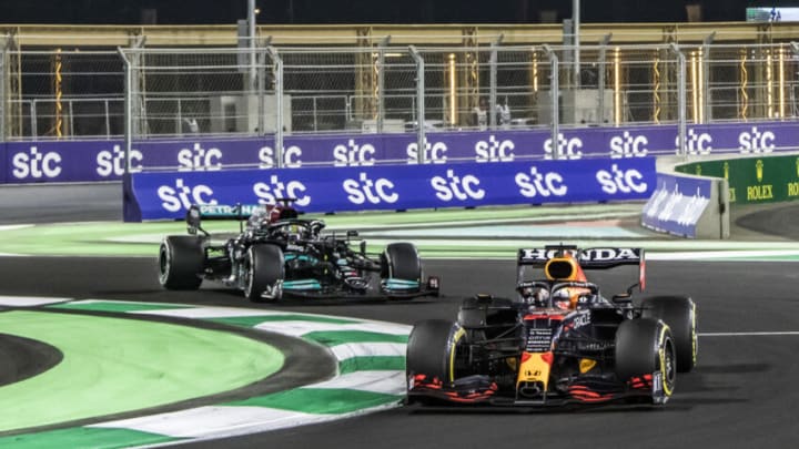 Max Verstappen, Lewis Hamilton, Formula 1 (Photo by Cristiano Barni ATPImages/Getty Images)