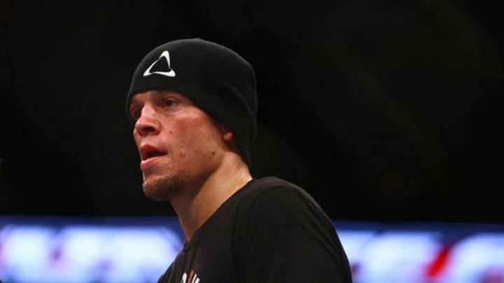December 13, 2014; Phoenix, AZ, USA; Nate Diaz against Rafael dos Anjos (not pictured) during UFC Fight Night at US Airways Center. Mandatory Credit: Mark J. Rebilas-USA TODAY Sports