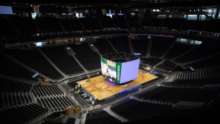 Construction is well underway on the Milwaukee Bucks' new arena on June 26, 2018, in Milwaukee. It is expected to be completed for the team's 2018-2019 season. (Erin Hooley/Chicago Tribune/TNS via Getty Images)