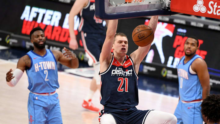 Moritz Wagner #21 of the Washington Wizards (Photo by Will Newton/Getty Images)