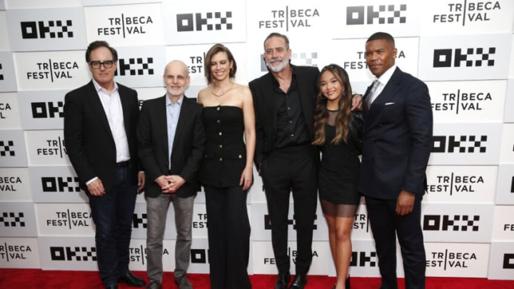 NEW YORK, NEW YORK - JUNE 13: (L-R) Dan Mcdermott, Zelijko Ivanek, Lauren Cohan, Jeffrey Dean Morgan, Mahina Napoleon and Gaius Charles attend the "The Walking Dead: Dead City" Premiere during the 2023 Tribeca Festival at BMCC Theater on June 13, 2023 in New York City. (Photo by Rob Kim/Getty Images for Tribeca Festival)