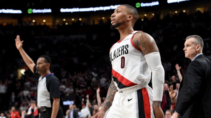 Damian Lillard #0 of the Portland Trail Blazers (Photo by Steve Dykes/Getty Images)