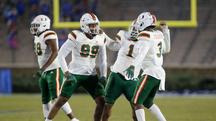 Miami Hurricanes linebacker Gilbert Frierson (3)  Mandatory Credit: Nell Redmond-USA TODAY Sports