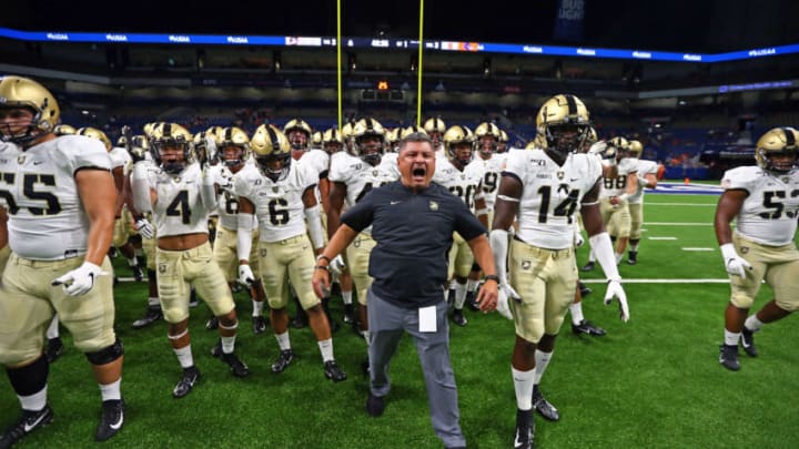 Sep 14, 2019; San Antonio, TX, USA; Army Black Knights coach Sean Saturnio reacts before a game against the UTSA Roadrunners at Alamodome. Mandatory Credit: Danny Wild-USA TODAY Sports