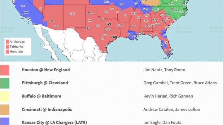 NFL coverage map 2018: TV schedule Week 1