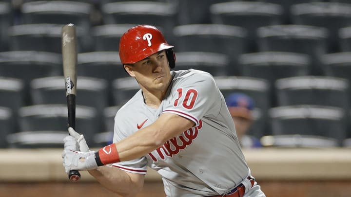 J.T. Realmuto #10 of the Philadelphia Phillies (Photo by Sarah Stier/Getty Images)