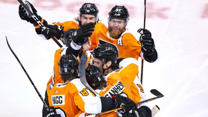 Philippe Myers #5 of the Philadelphia Flyers (Photo by Elsa/Getty Images)