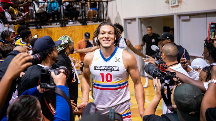 SEATTLE, WASHINGTON – AUGUST 20: Aaron Gordon arrives on the court before the CrawsOver Pro-Am game at Seattle Pacific University on August 20, 2022 in Seattle, Washington. (Photo by Cassy Athena/Getty Images)