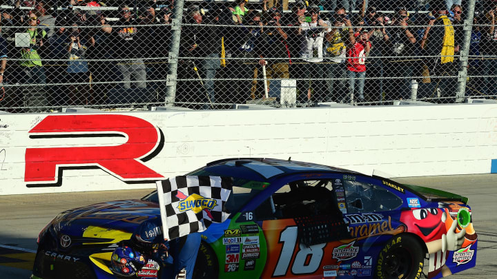 DOVER, DE – OCTOBER 01: Kyle Busch, driver of the #18 M&M’s Caramel Toyota (Photo by Jared C. Tilton/Getty Images)