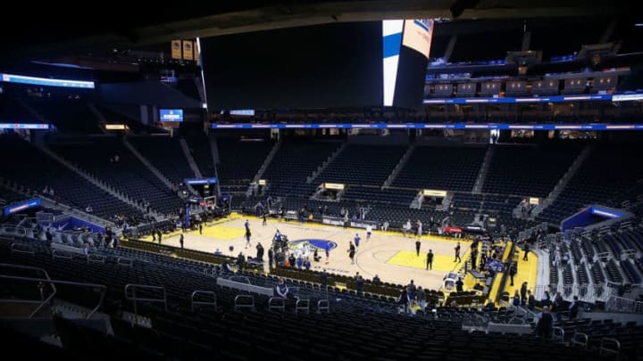 SAN FRANCISCO, CALIFORNIA - MARCH 07: A general view during the warm up before the game between the Golden State Warriors and the Philadelphia 76ers at Chase Center on March 07, 2020 in San Francisco, California. NOTE TO USER: User expressly acknowledges and agrees that, by downloading and/or using this photograph, user is consenting to the terms and conditions of the Getty Images License Agreement. (Photo by Lachlan Cunningham/Getty Images)