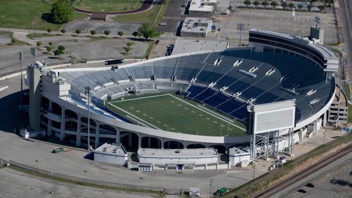Aerial view of the Liberty Bowl on Thursday, April 9, 2020, in Memphis.040920mempisaerials10
