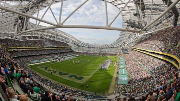 Sep 1, 2012; Dublin, IRELAND; A general view of Aviva Stadium in the third quarter of the game between the Navy Midshipmen and the Notre Dame Fighting Irish. Notre Dame won 50-10. Mandatory Credit: Matt Cashore-USA TODAY Sports