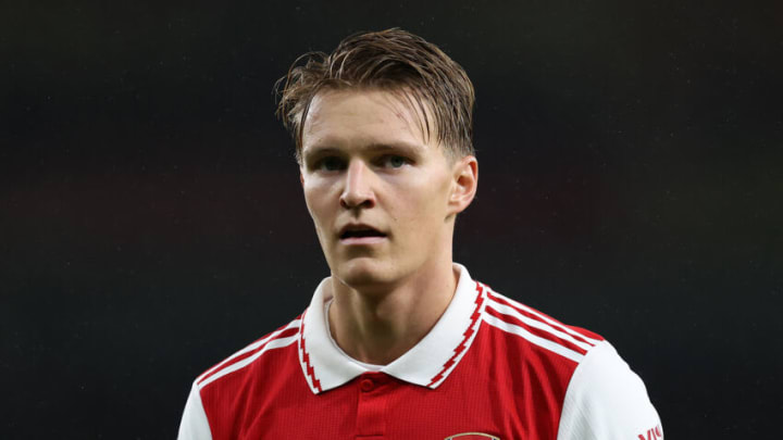 LONDON, ENGLAND - JANUARY 03: Martin Odegaard of Arsenal during the Premier League match between Arsenal FC and Newcastle United at Emirates Stadium on January 03, 2023 in London, England. (Photo by Julian Finney/Getty Images)