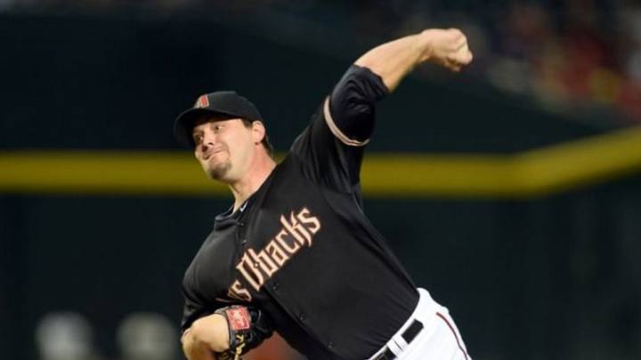 Sep 27, 2014; Phoenix, AZ, USA; Arizona Diamondbacks starting pitcher Wade Miley (36) pitches against the St. Louis Cardinals in the first inning at Chase Field. Mandatory Credit: Joe Camporeale-USA TODAY Sports