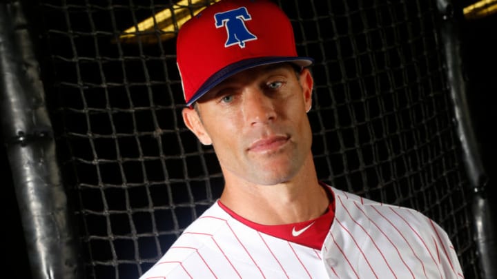 CLEARWATER, FL - FEBRUARY 20: Gabe Kapler #22 of the Philadelphia Phillies poses for a portrait on February 20, 2018 at Spectrum Field in Clearwater, Florida. (Photo by Brian Blanco/Getty Images)