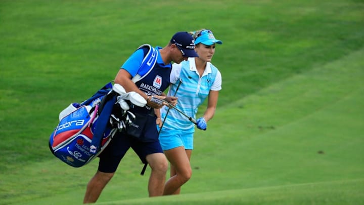 SYLVANIA, OH - JULY 23: Lexi Thompson walks the ninth fairway during the fourth and final round of the Marathon Classic Presented By Owens Corning And O-I held at Highland Meadows Golf Club on July 23, 2017 in Sylvania, Ohio. (Photo by Michael Cohen/Getty Images)