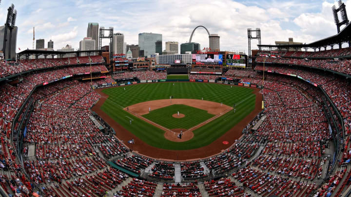 ST LOUIS, MO – MAY 2: A general view of Busch Stadium during the eighth inning of a game between the St. Louis Cardinals and the Chicago White Sox on May 2, 2018 in St Louis, Missouri. (Photo by Jeff Curry/Getty Images)
