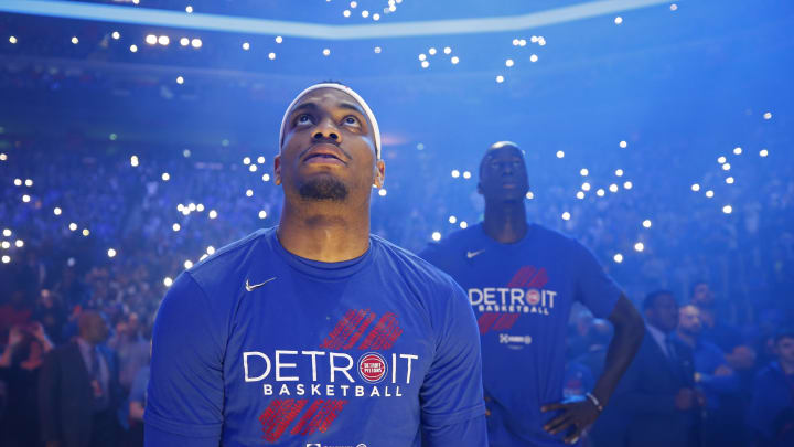 DETROIT, MI – APRIL 20: Bruce Brown #6 of the Detroit Pistons looks on before Game Three of Round One against the Milwaukee Bucks during the 2019 NBA Playoffs on April 20, 2019 at Little Caesars Arena in Detroit, Michigan. NOTE TO USER: User expressly acknowledges and agrees that, by downloading and/or using this photograph, user is consenting to the terms and conditions of the Getty Images License Agreement. Mandatory Copyright Notice: Copyright 2019 NBAE (Photo by Brian Sevald/NBAE via Getty Images)