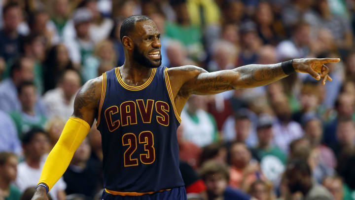 May 19, 2017; Boston, MA, USA; Cleveland Cavaliers forward LeBron James (23) during the second half against the Boston Celtics in game two of the Eastern conference finals of the NBA Playoffs at TD Garden. Mandatory Credit: Winslow Townson-USA TODAY Sports