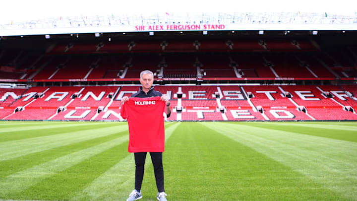 MANCHESTER, ENGLAND - JULY 5: New Manchester United manager Jose Mourinho during his introduction to the media at Old Trafford on July 5, 2016 in Manchester, England. (Photo by Dave Thompson/Getty Images)