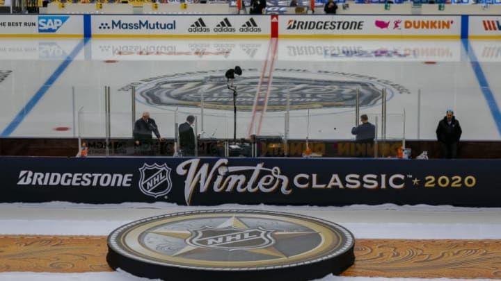 DALLAS, TX - JANUARY 01: The Bridgestone Winter Classic logo before the game between the Dallas Stars and the Nashville Predators on January 1, 2020 at the Cotton Bowl in Dallas, Texas. (Photo by Matthew Pearce/Icon Sportswire via Getty Images)