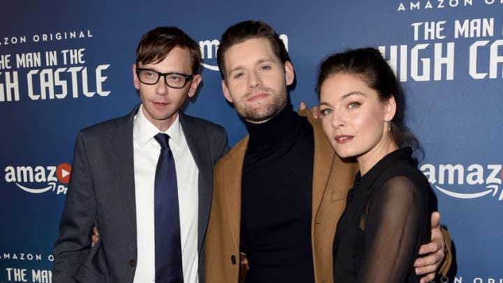 WEST HOLLYWOOD, CA - DECEMBER 08: (L-R) Actors DJ Qualls, Luke Kleintank, Alexa Davalos arrive at the premiere screening of Amazon's 'Man In The High Castle' Season 2 at the Pacific Design Center on December 8, 2016 in West Hollywood, California. (Photo by Kevin Winter/Getty Images)