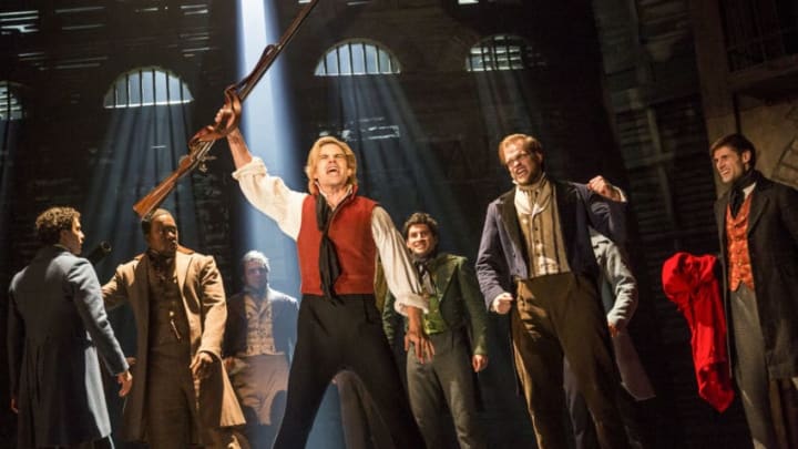 The company of LES MISÉRABLES performs “One Day More." photo provided by Les Miserables National Tour