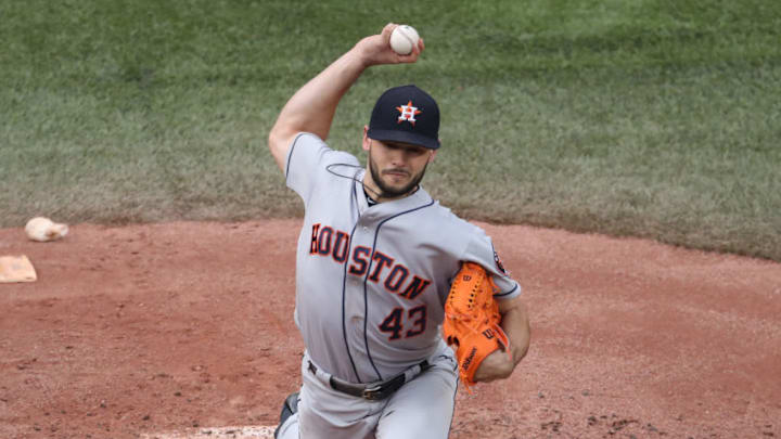 TORONTO, ON - JULY 6: Lance McCullers Jr. #43 of the Houston Astros delivers a pitch in the first inning during MLB game action against the Toronto Blue Jays at Rogers Centre on July 6, 2017 in Toronto, Canada. (Photo by Tom Szczerbowski/Getty Images)