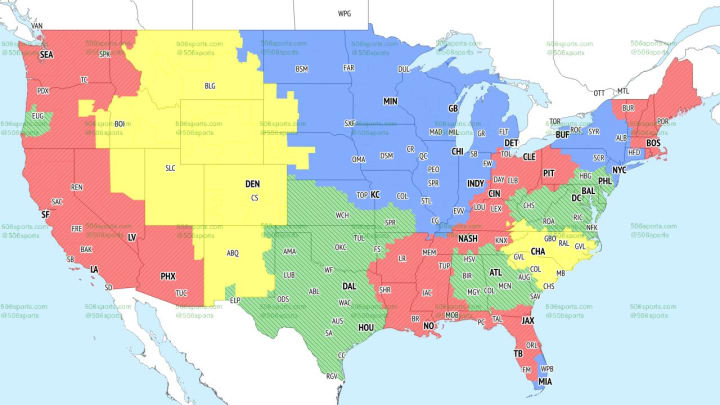 NFL Week 5 broadcast maps