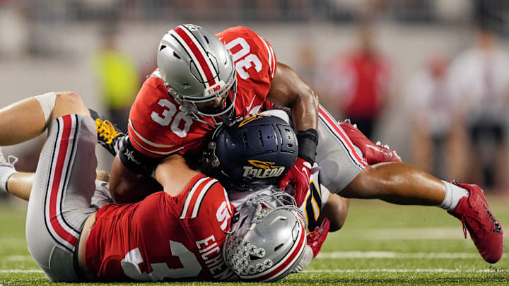 Cody Simon should get more snaps in today’s game. Mandatory Credit: Barbara Perenic/Columbus DispatchNcaa Football Toledo Rockets At Ohio State Buckeyes