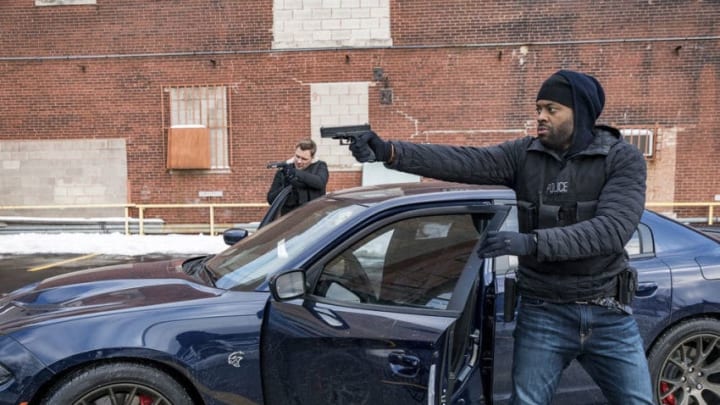 CHICAGO P.D. -- "Breaking Point" Episode 517 -- Pictured: Patrick John Flueger as Adam Ruzek, LaRoyce Hawkins as Kevin Atwater -- (Photo by: Matt Dinerstein/NBC)