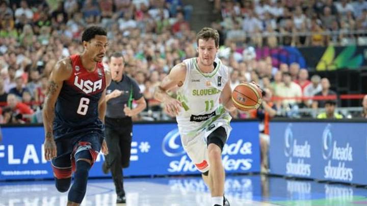 Team USA was too much for Goran Dragic and the Slovenians Tuesday, advancing to the semifinals of the 2014 FIBA World Cup with a 119-76 victory. (Photo Credit: FIBA photo) Team USA was too much for Goran Dragic and the Slovenians Tuesday, advancing to the semifinals of the 2014 FIBA World Cup with a 119-76 victory. (Photo Credit: FIBA photo)