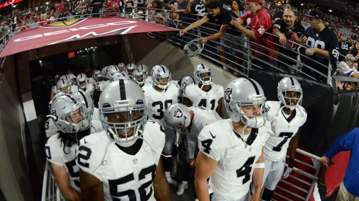 GLENDALE, AZ - AUGUST 12: Derek Carr