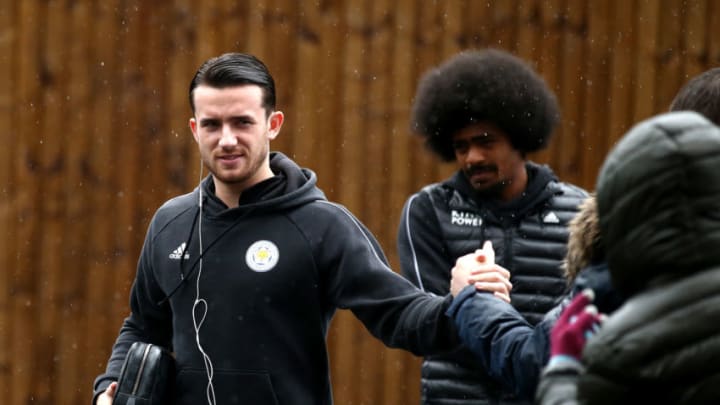 BURNLEY, ENGLAND - MARCH 16: Ben Chilwell of Leicester City arrives at the stadium prior to the Premier League match between Burnley FC and Leicester City at Turf Moor on March 16, 2019 in Burnley, United Kingdom. (Photo by Jan Kruger/Getty Images)