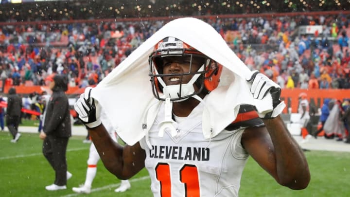 CLEVELAND, OH - SEPTEMBER 09: Antonio Callaway #11 of the Cleveland Browns walks off the field after a 21-21 tie against the Pittsburgh Steelers at FirstEnergy Stadium on September 9, 2018 in Cleveland, Ohio. (Photo by Joe Robbins/Getty Images) CLEVELAND, OH - SEPTEMBER 09: Antonio Callaway #11 of the Cleveland Browns walks off the field after a 21-21 tie against the Pittsburgh Steelers at FirstEnergy Stadium on September 9, 2018 in Cleveland, Ohio. (Photo by Joe Robbins/Getty Images)