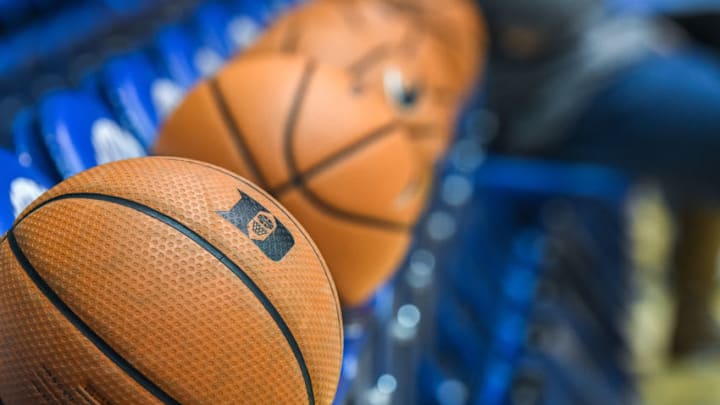 DURHAM, NC - DECEMBER 30: Duke Blue Devils basketballs during pre-game at a men's college basketball game between the Florida State Seminoles and the Duke Blue Devils on December 30, 2017, at the Cameron Indoor Stadium in Durham, NC. (Photo by Michael Berg/Icon Sportswire via Getty Images)