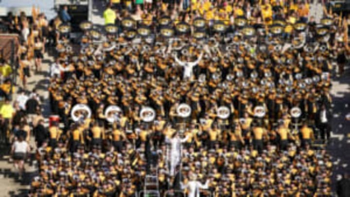 Oct 22, 2022; Columbia, Missouri, USA; The Missouri Tigers marching band performs against the Vanderbilt Commodores during the first half of the game at Faurot Field at Memorial Stadium. Mandatory Credit: Denny Medley-USA TODAY Sports