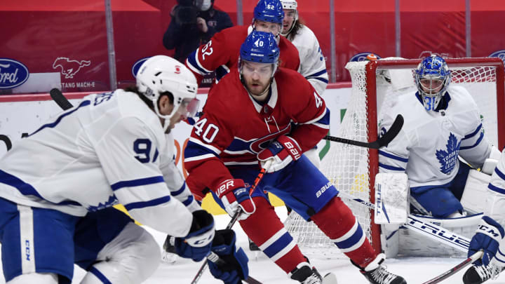 Feb 10, 2021; Montreal, Quebec, CAN; Montreal Canadiens Joel Armia Mandatory Credit: Eric Bolte-USA TODAY Sports