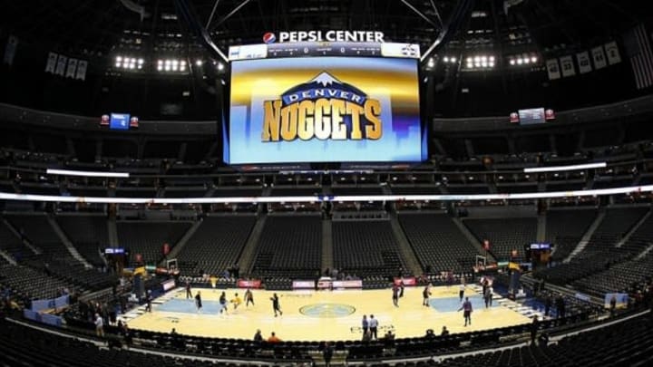 Oct 23, 2013; Denver, CO, USA; A general view of the Pepsi Center before the start of the game between the Phoenix Suns and the Denver Nuggets. Mandatory Credit: Isaiah J. Downing-USA TODAY Sports