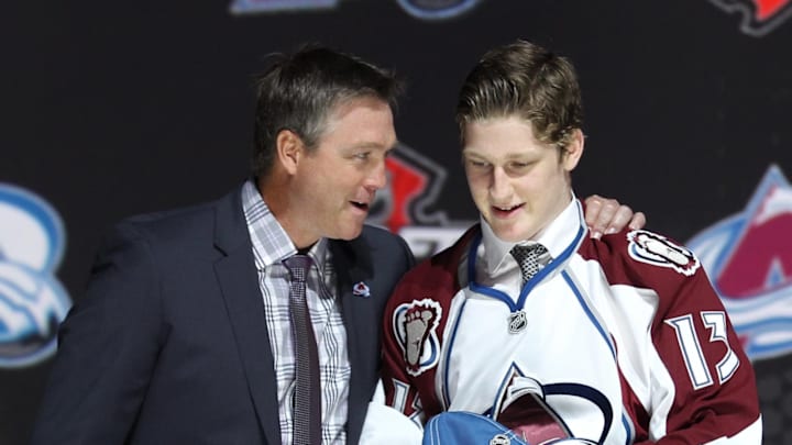 Jun 30, 2013; Newark, NJ, USA; Nathan MacKinnon Mandatory Credit: Ed Mulholland-USA TODAY Sports