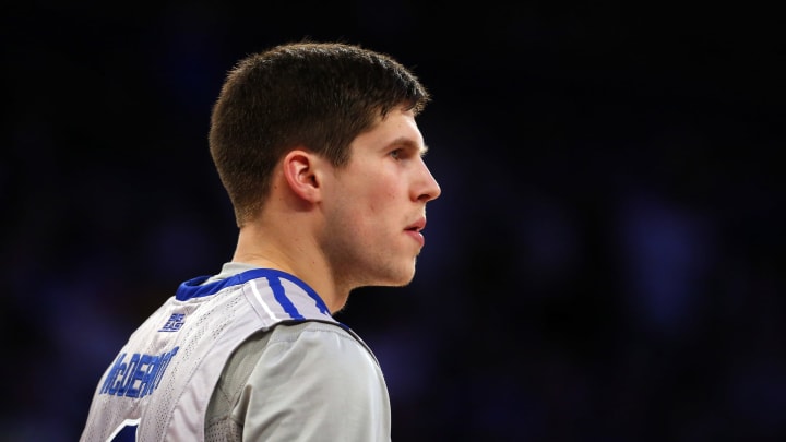 NEW YORK, NY – MARCH 15: Doug McDermott #3 of the Creighton Bluejays reacts against the Providence Friars during the Championship game of the 2014 Men’s Big East Basketball Tournament at Madison Square Garden on March 15, 2014 in New York City. (Photo by Jim McIsaac/Getty Images)