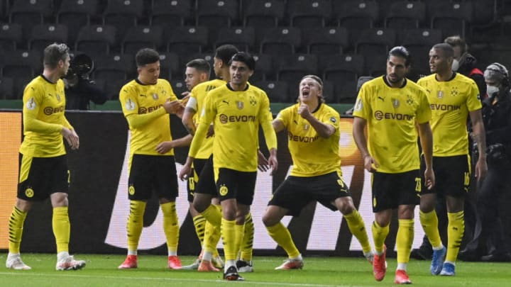 Borussia Dortmund will be back in Bundesliga action on Sunday (Photo by JOHN MACDOUGALL/POOL/AFP via Getty Images)