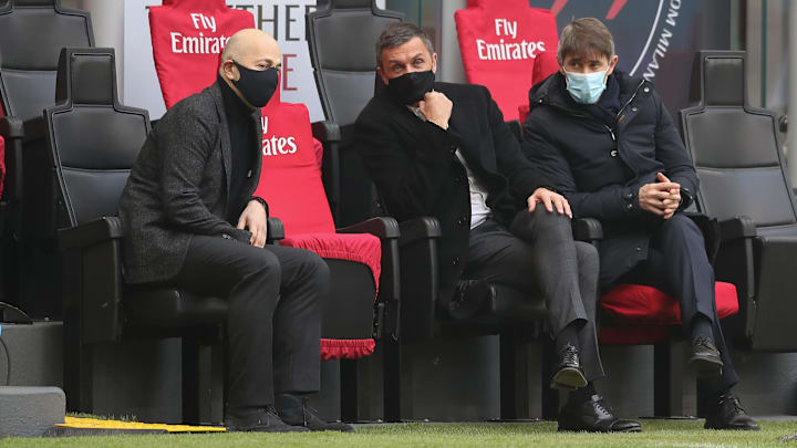 Paolo Maldini, Ivan Gazidis, Federico Massara Paolo Maldini, Ivan Gazidis, Federico Massara