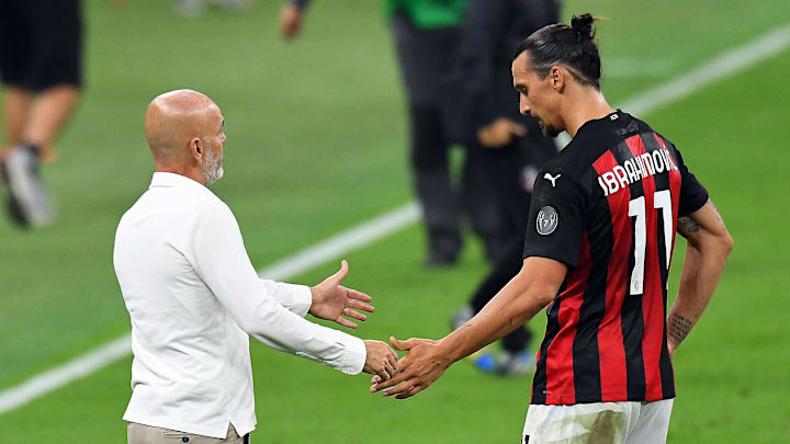 Stefano Pioli dan Zlatan Ibrahimovic
