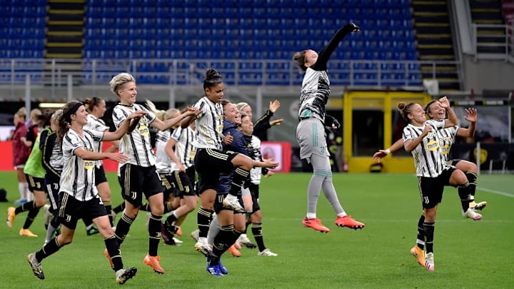 L'esultanza della Juventus Women